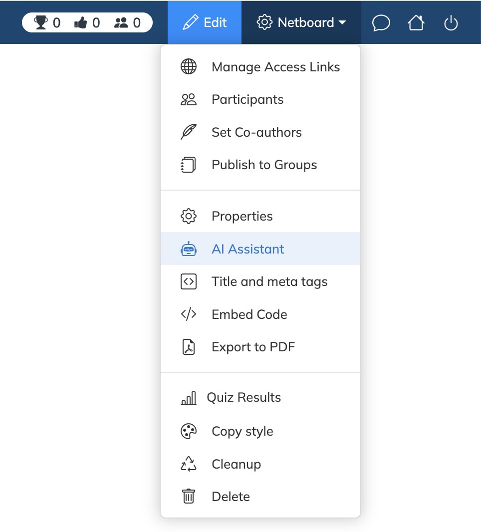Interactive Learning Pages - Create and Edit with netboard.me